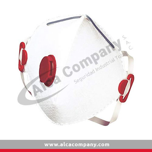 CAJA DE 10 PIEZAS CON FACIAL FFP3 PLEGABLE VERTICAL VALVULA BLANCO